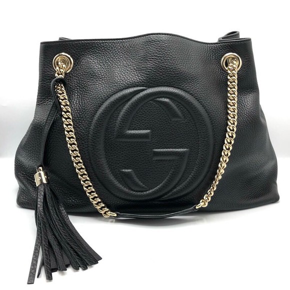Gucci GG Soho Chain Shoulder Bag Black - Picture 2 of 8